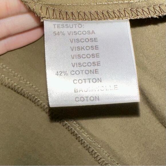 D. Exterior Made in Italy Olive Green Sheath Dress Size XS - Picture 5 of 14